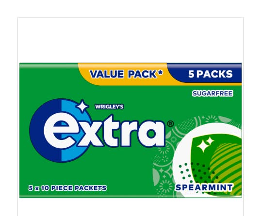 Wrigley's Spearmint, Extra Sugarfree Chewing Gum Value pack (5 pack)