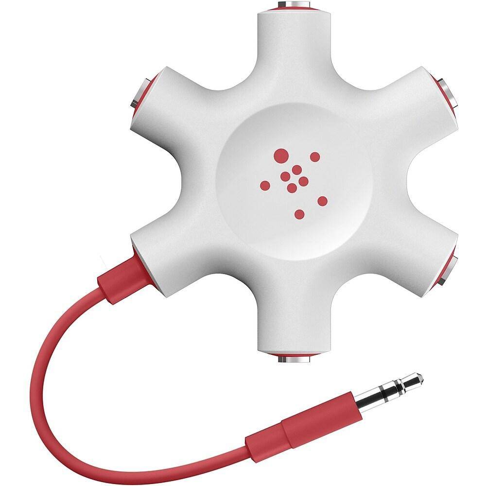 Belkin Rockstar 5way 3.5mm Headphone Splitter, Red Delivery Near Me