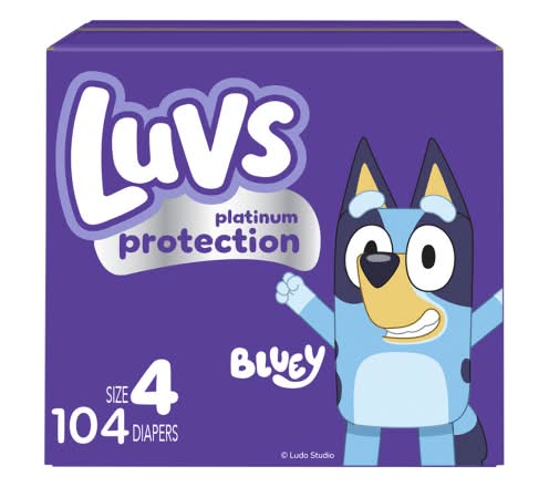 Luvs Platinum Protection Baby Diapers, Size 4 (104 ct)