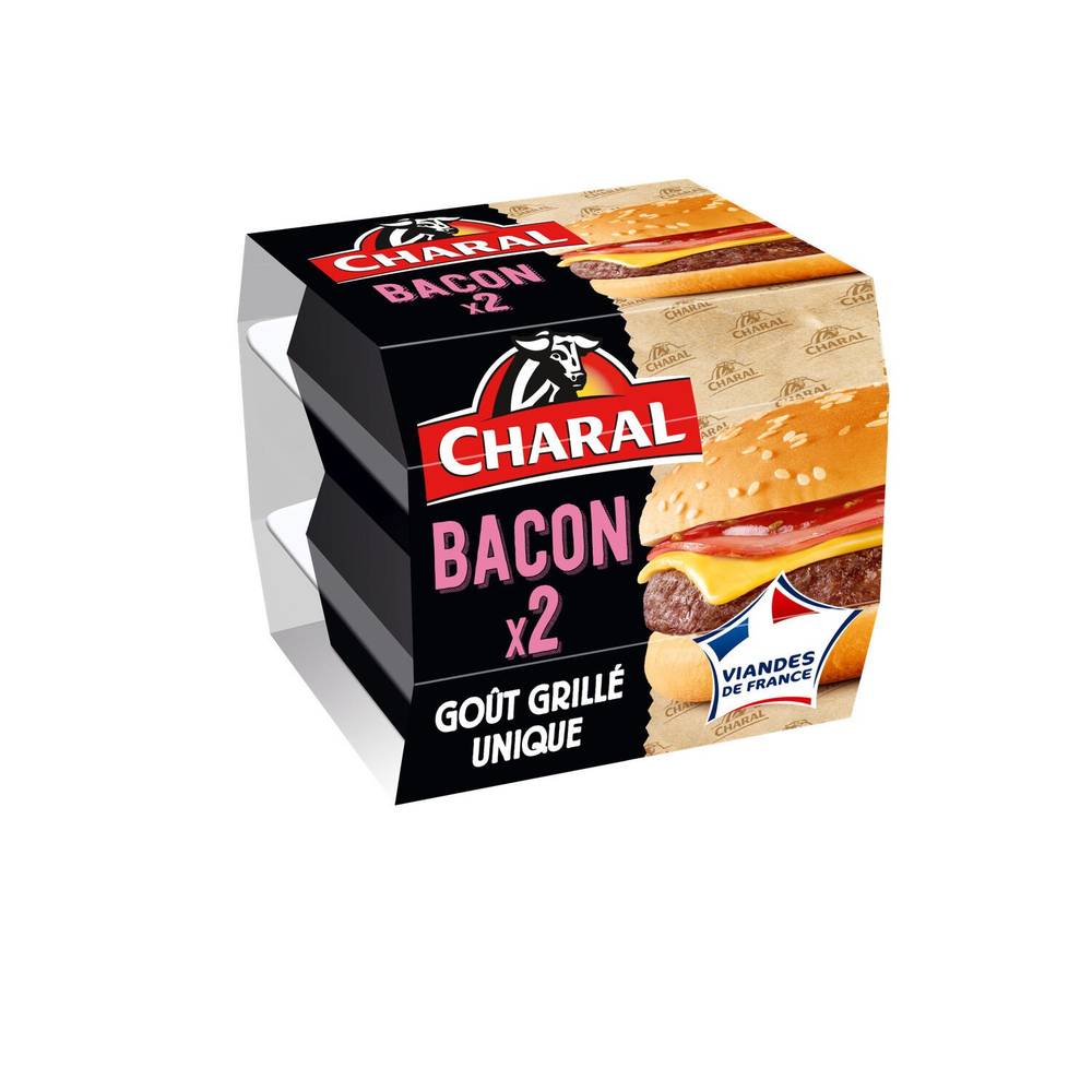Burger bacon CHARAL - le lot de 2 - 310g