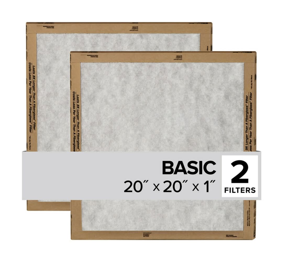 Filtrete 20 x 20 x 1 MERV 1 Basic Flat Air Filter 2 -Pack