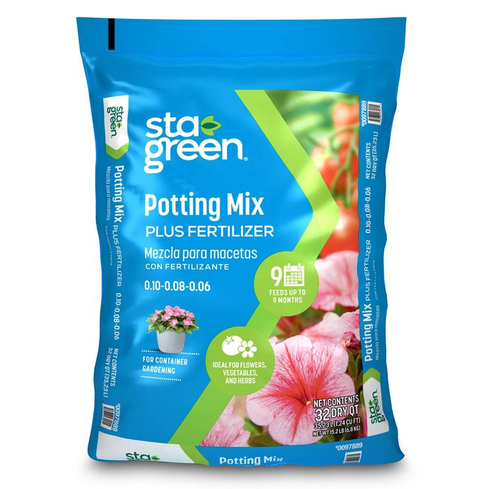 Sta-Green 32-Quart Vegetable and Flower Potting Soil Mix | POTAP32SG