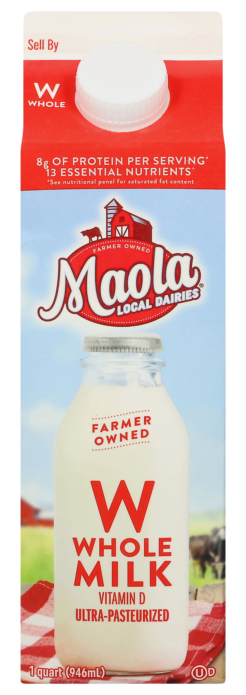 Maola Local Dairies Whole Milk (1 qt)