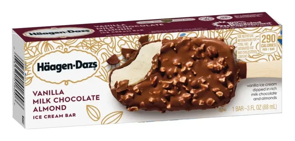 Haagen-Dazs Vanilla Milk Chocolate Almond Ice Cream Bar