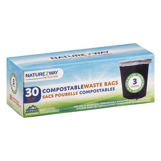 Naturezway 3 Gal Compostable Waste Bags ( 30 ct )