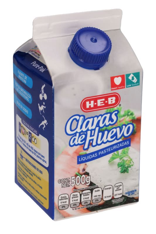H-E-B · Claras de huevo líquida (500 g)