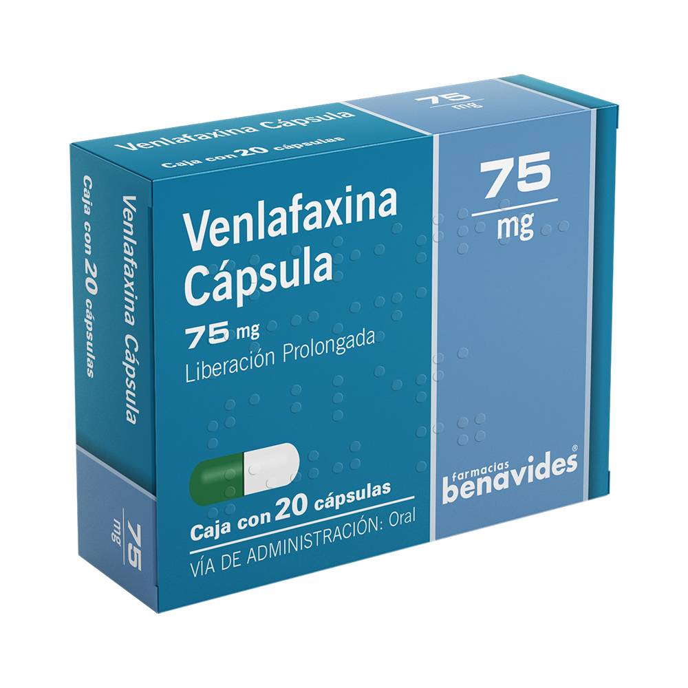 Almus venlafaxina cápsula 75 mg (20 piezas)