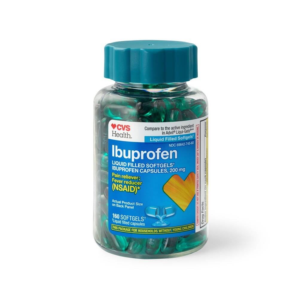 Cvs Health Ibuprofen 200 mg Liquid Filled Softgels