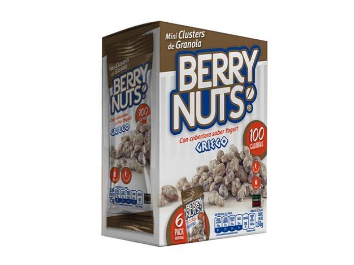 Berry nuts bolitas de granola con cobertura de yogurt griego (caja 150 g)