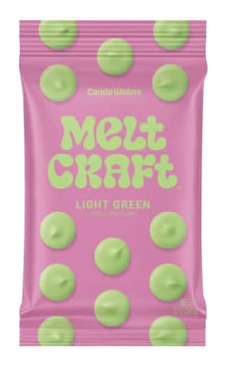 Melt Craft Light Green Candy Wafers, Vanilla (12 oz)