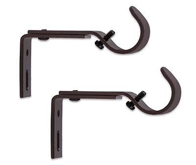 Broyhill Legacy Adjustable Curtain Rod Brackets (2 ct) (brown-black)