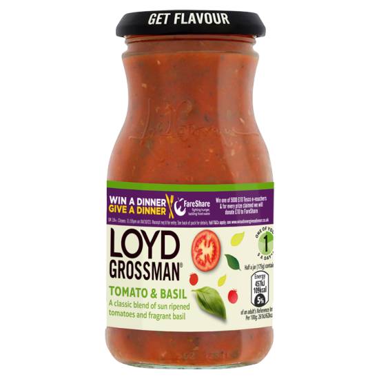 Loyd Grossman Tomato-Basil, Sauce (350g)