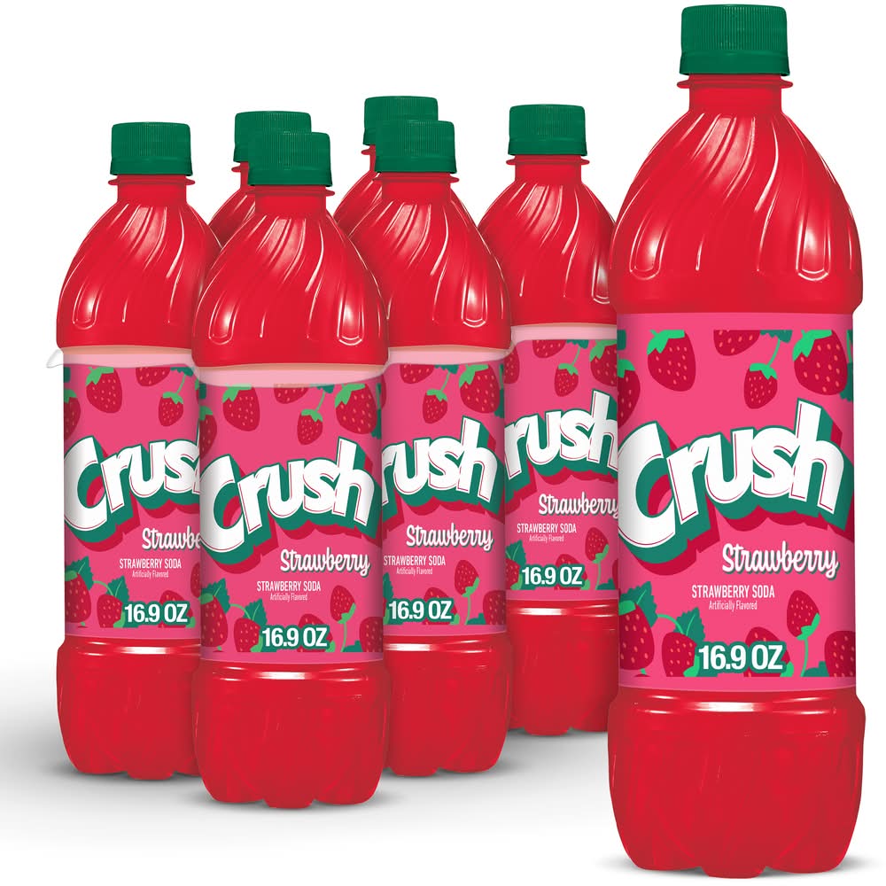 Crush Strawberry Soda (6 x 16.9 fl oz)