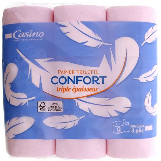 Papier toilette - Confort - Triple épaisseur