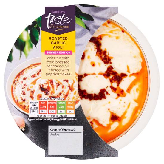 SAVE £0.90 Sainsbury's Roasted Garlic Aioli Summer Edition, Taste the Difference 170g