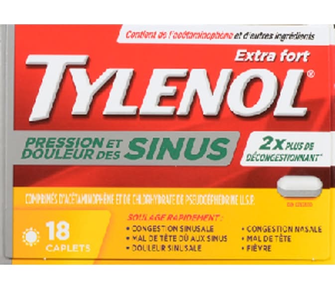 Tylenol Sinus Pressure & Pain Caplets (18 ct)