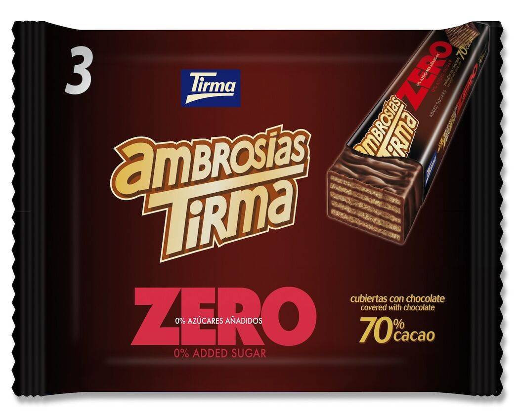 Ambrosia Zero 70% Cacao Sin Azúcar 3 Unidades