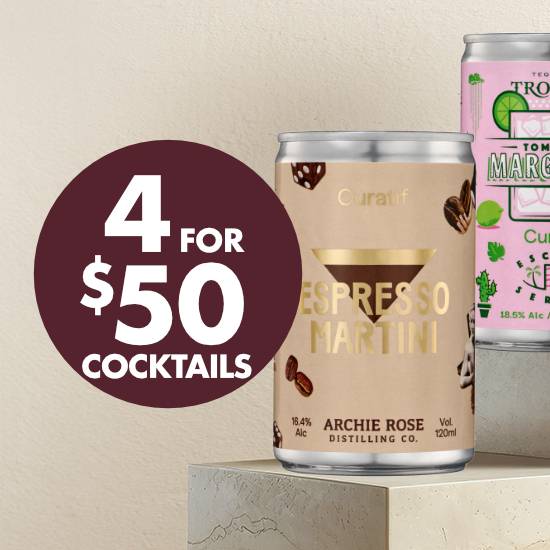 Any 4 Cocktail Cans for $50