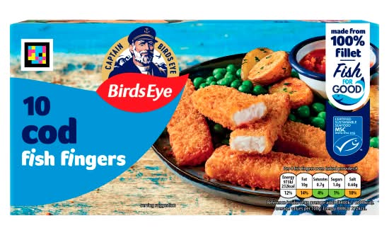 Birds Eye Breaded Cod Fish Fingers (10 pack)
