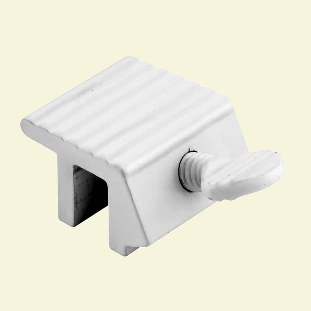 Prime-Line Painted Finish Sliding Window Lock. Extruded Aluminum, 1/4 In, White (2 ct)