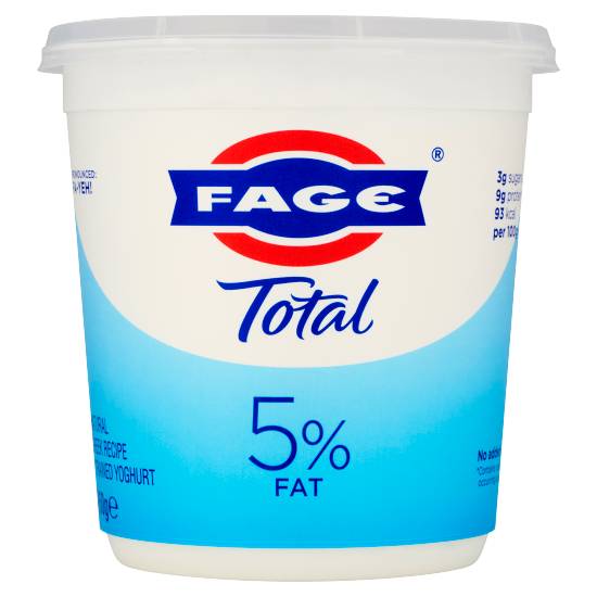 Fage Total 5% Fat Natural Greek Recipe Strained Yoghurt