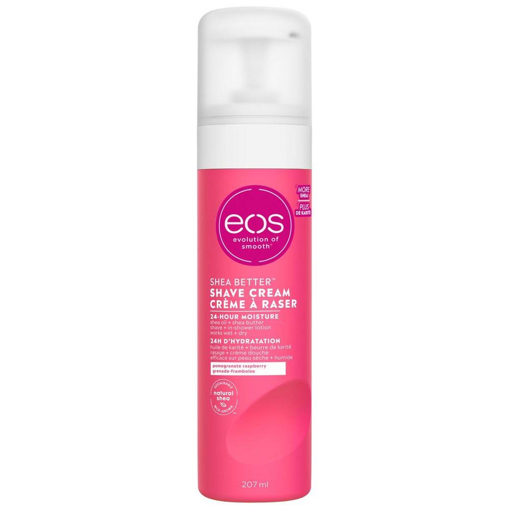 eos eos crme  raser ultra-hydratante - grenade et framboise (207ml) - pomegranate raspberry shave cream (207 ml)