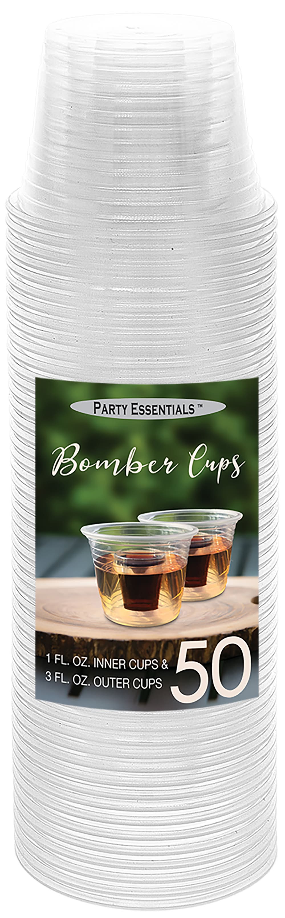 Party Essentials Soft Bomber Cups, Assorted (50 ct)