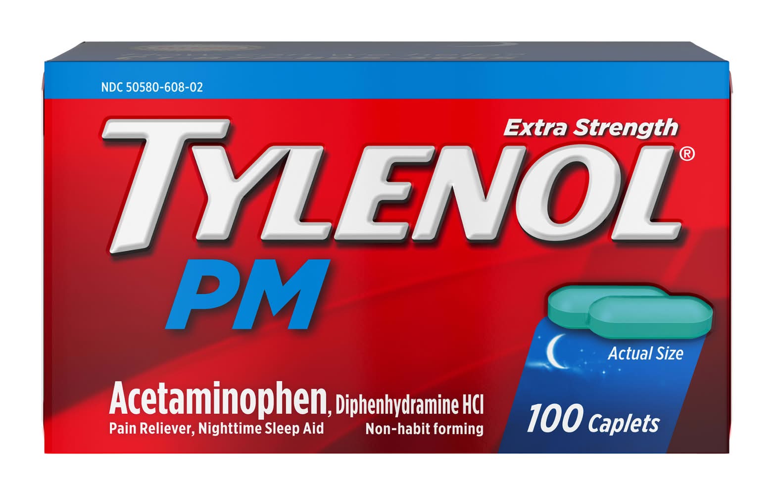 Tylenol Pm Extra Strength Nighttime Pain Relief & Sleep Aid Caplets 500 mg (100 ct)