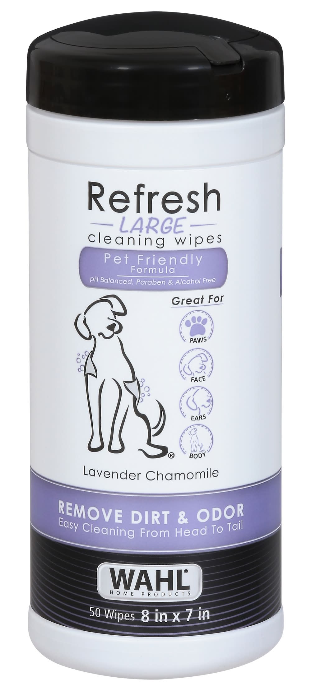 Wahl Refresh Large Lavender Chamomile Cleaning Wipes