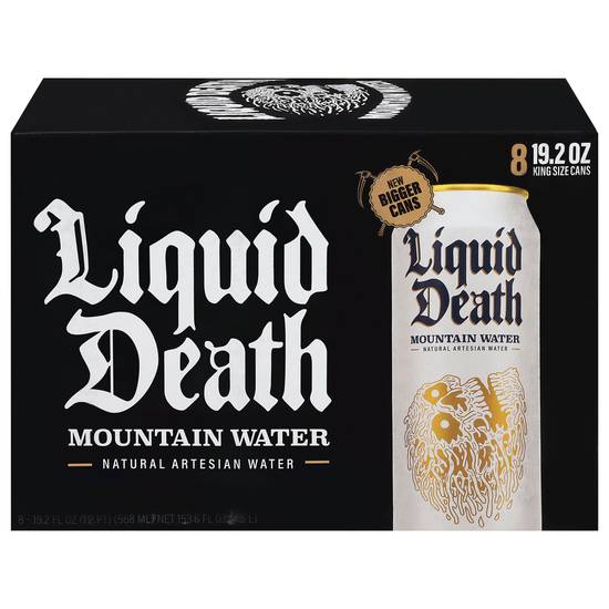 Liquid Death Mountain Water (8 ct, 19.2 oz)
