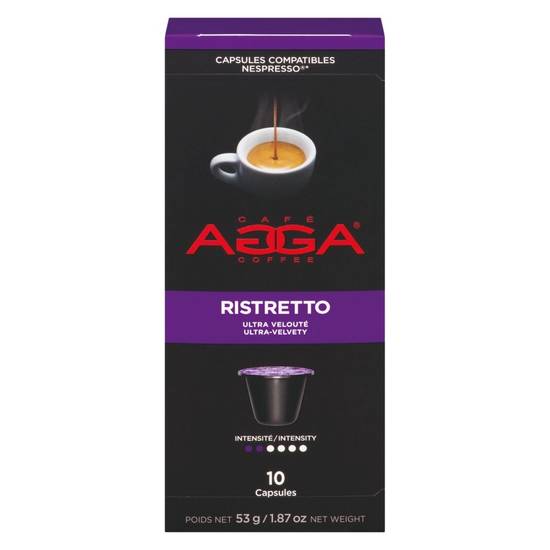 Agga Coffee Ristretto Ultra-Velvety Coffee Capsules (10 units)