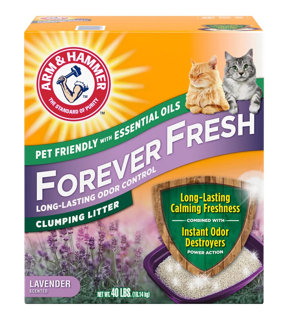 Arm & Hammer™ Forever Fresh Clumping Clay Cat Litter - Lavender Scented (Size: 40 Lb)