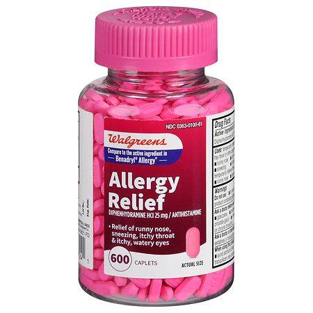 Walgreens Allergy Relief Caplets 25 mg