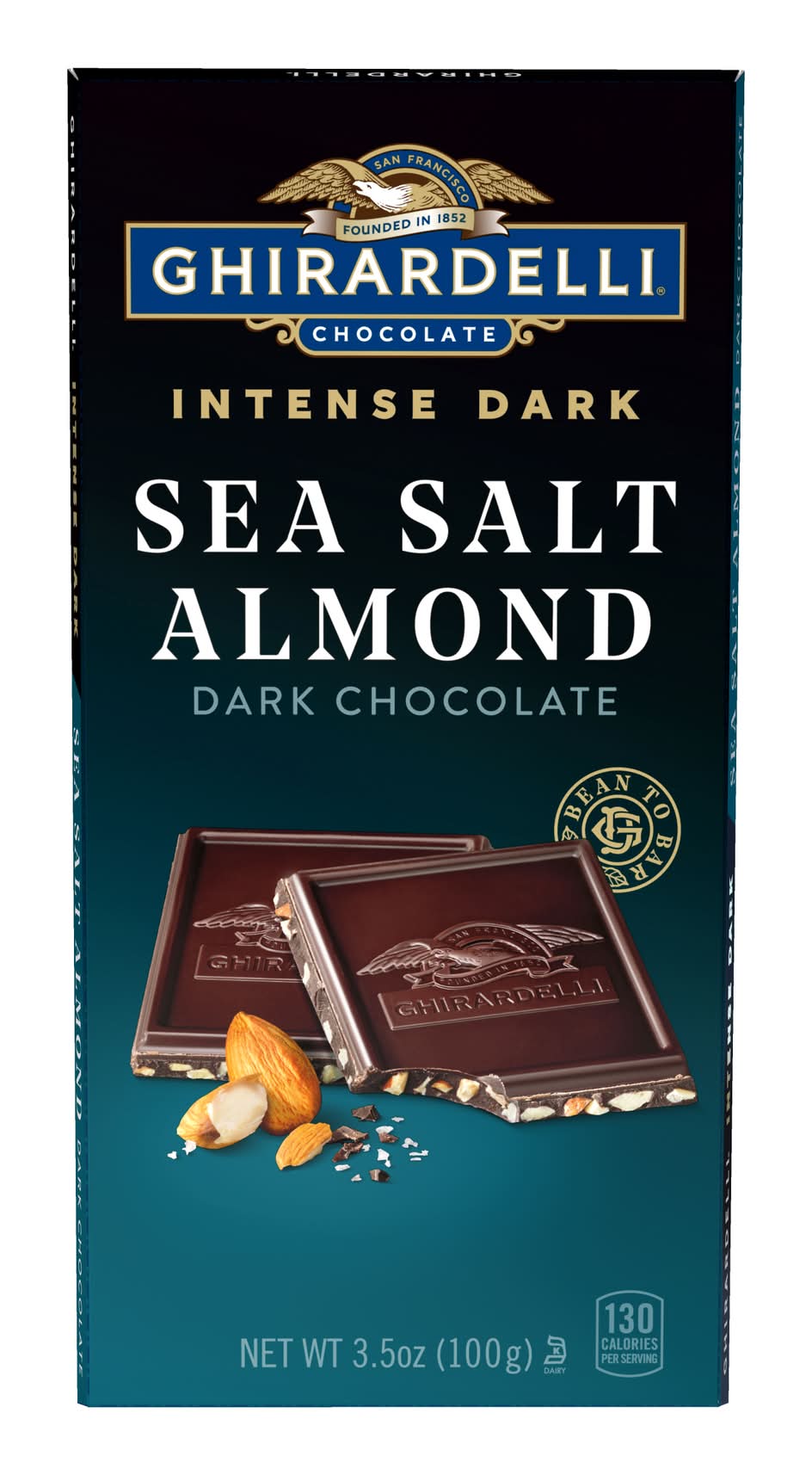 Ghiradelli® intense Dark Sea Salt Almond Dark Chocolate 3.5oz