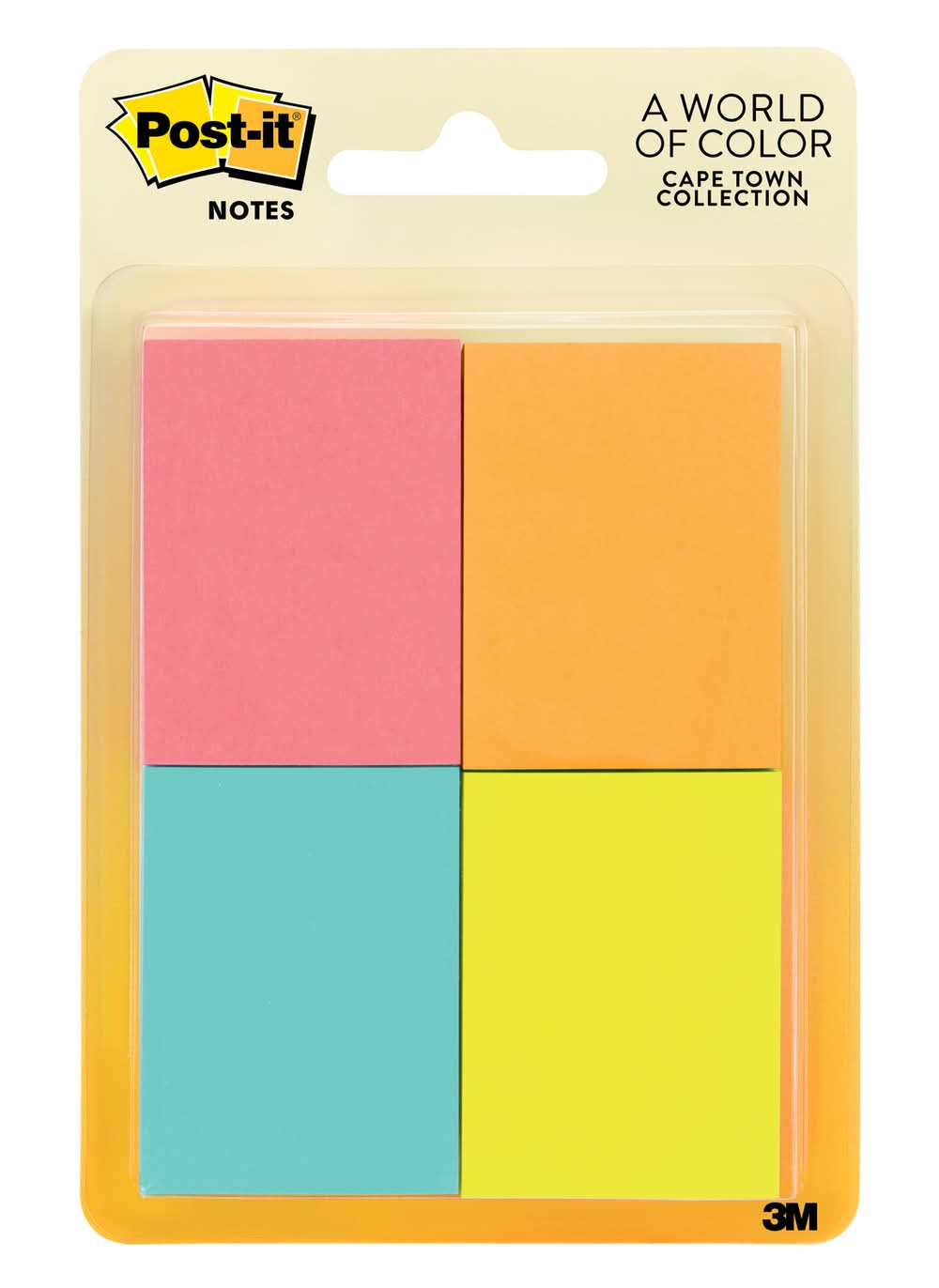 Post-It 1.5 In. W X 2 In. L Assorted Sticky Notes 4 Pad