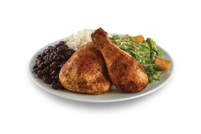 1/4 Fire Grilled Chicken - With Rice and Beans and 1 Additional Side
