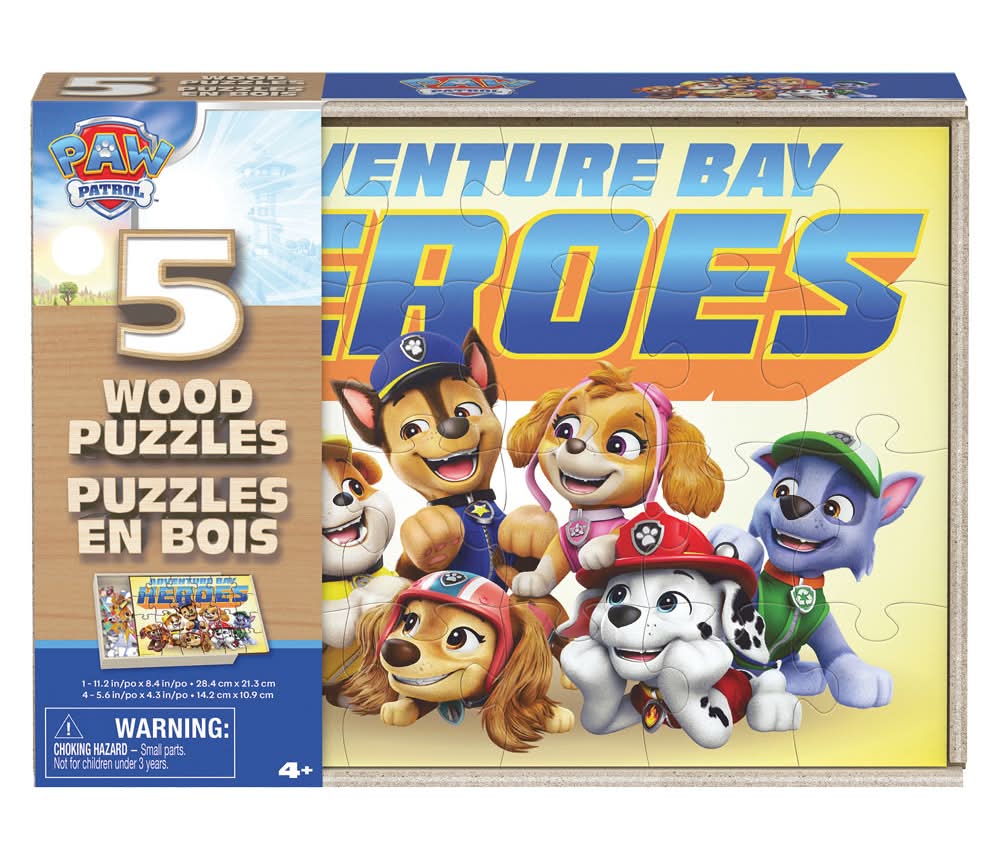 Spin Master 5pc Wooden Puzzle, Paw Patrol