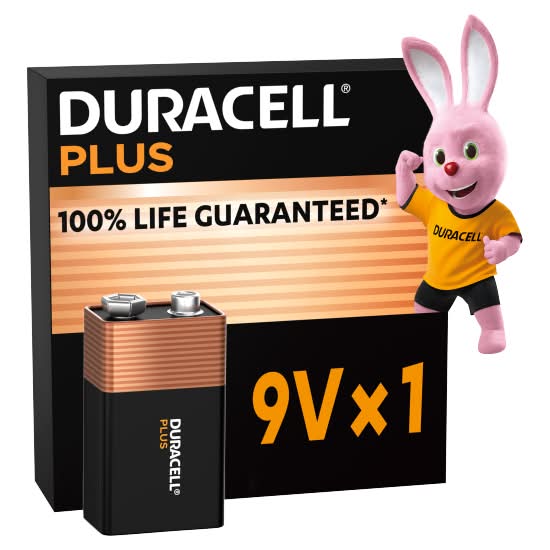 Duracell Plus Type 9v Alkaline Battery (50g)