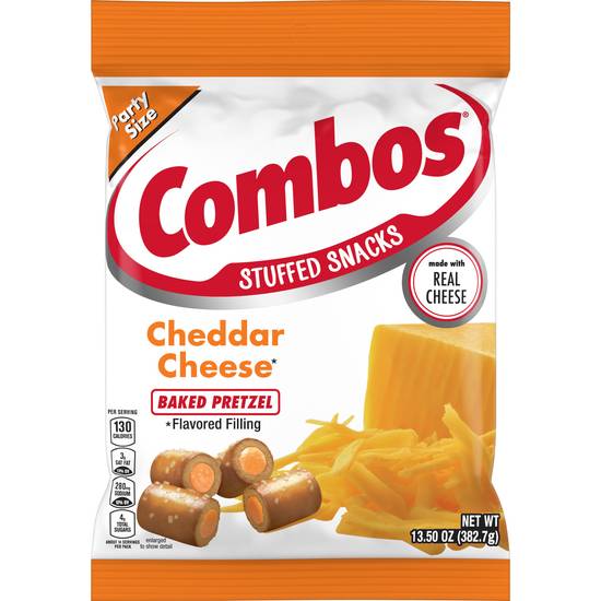 Combos Pretzel Baked Snacks, Cheddar Cheese - 13.5 oz