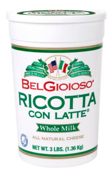 BelGioioso - Ricotta Con Latte, 75% moisture - 3 lbs