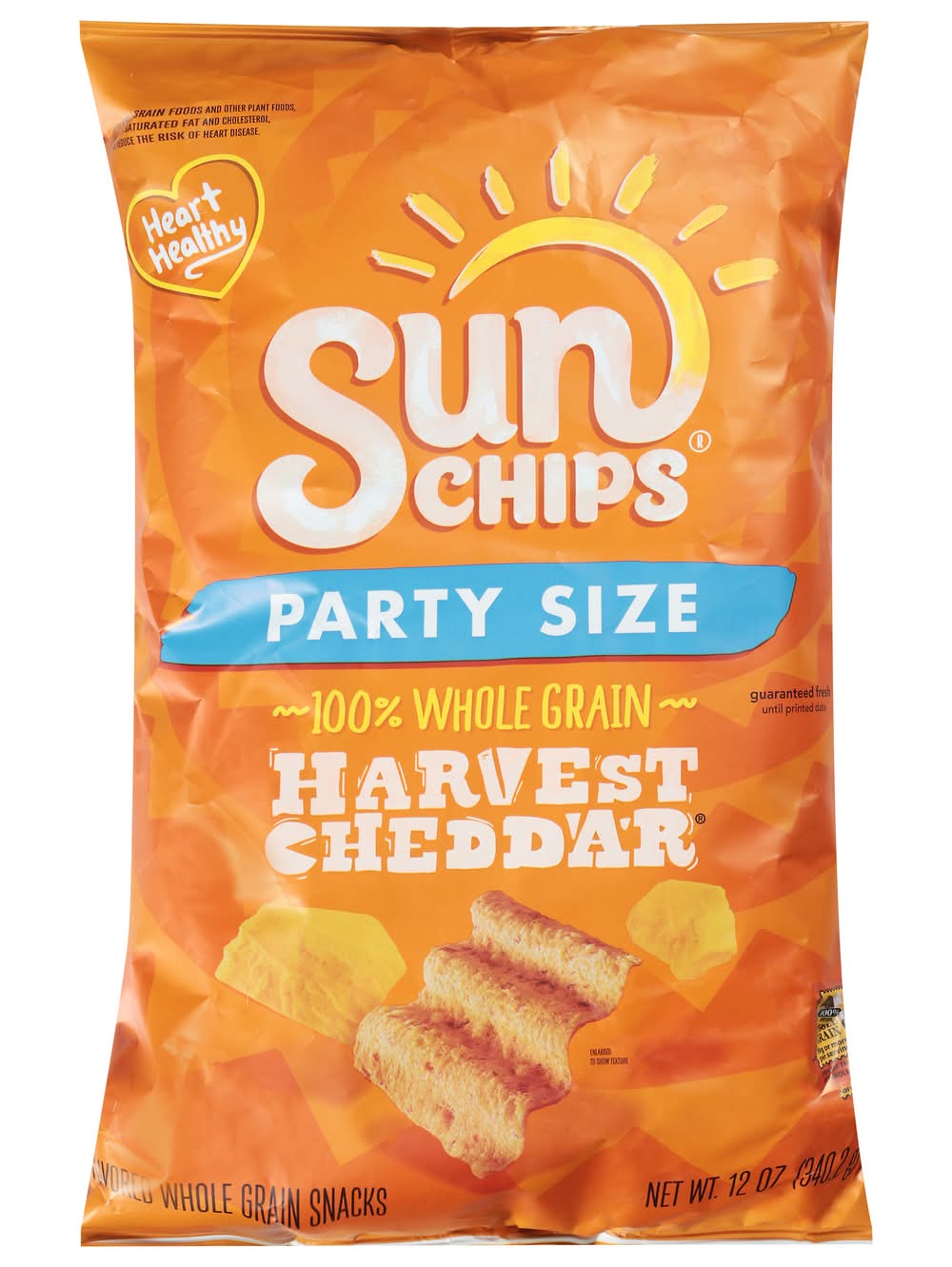 Sun Chips Whole Grain Snacks Party Size, Harvest Cheddar (12 oz)