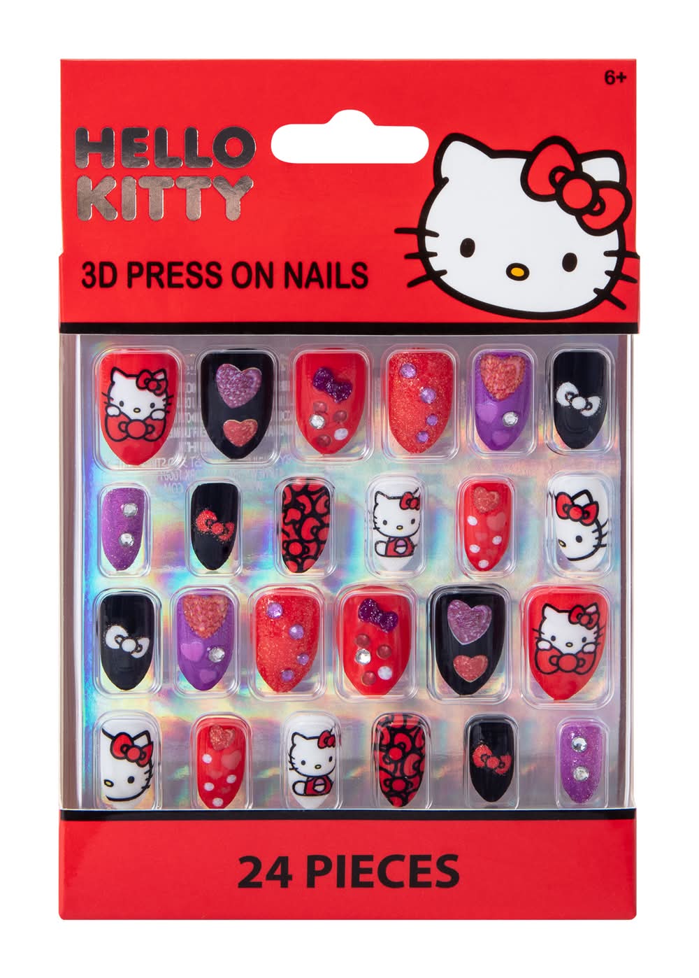 Hello Kitty® 3D Press On Nails 24-Pack Hello Kitty