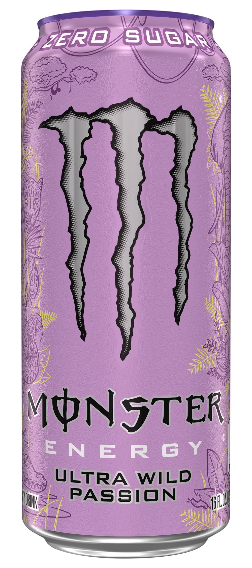 Monster Energy Zero Sugar Energy Drink, Ultra Wild Passion (16 fl oz)