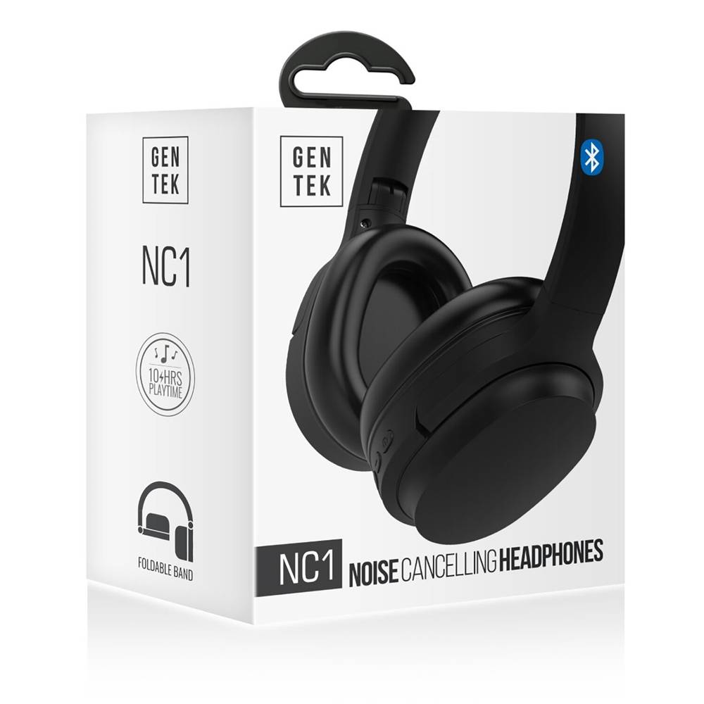 Gentek Noise Cancelling Headphones Black