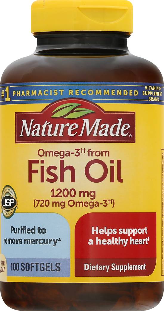 Nature Made Omega-3++ From Fish Oil 1200mg Softgels (100 ct)