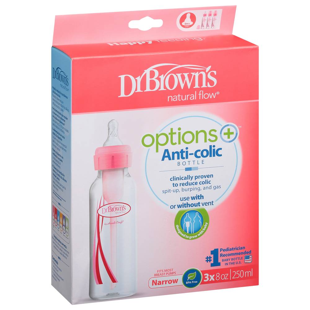 Dr. Brown's Natural Flow 8 Ounce Options+ Anti-Colic Bottle