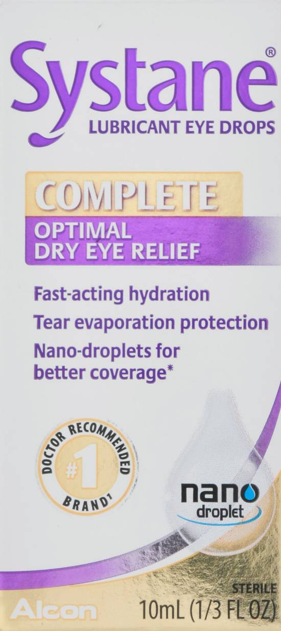 Systane Complete Lubricant Eye Drops Optomal Dry Eye Relief