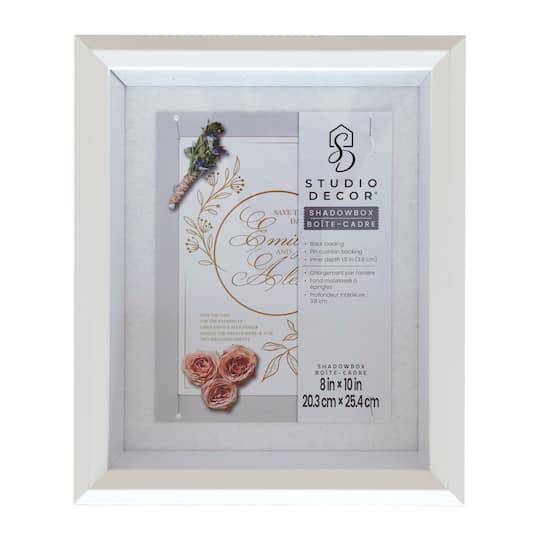 White Beveled Shadow Box By Studio Decor