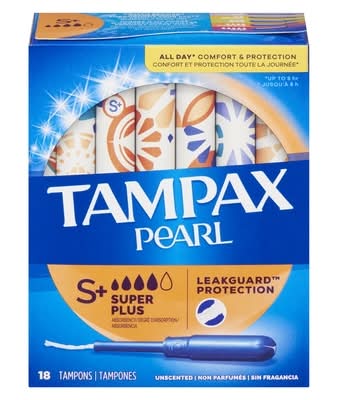 Tampax pearl super plus tampons non parfumés - pearl super plus unscented tampons (18 unités) (female)