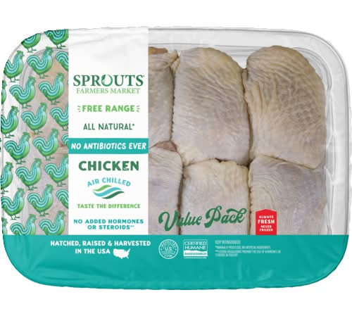 Sprouts Bone In Chicken Thighs No Anitbiotics Ever Value Pack (Avg. 3.2lb)